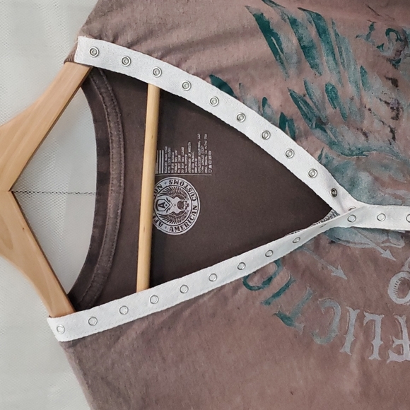 Affliction American Customs Turkey Henley T-Shirt NWT - Picture 3 of 9